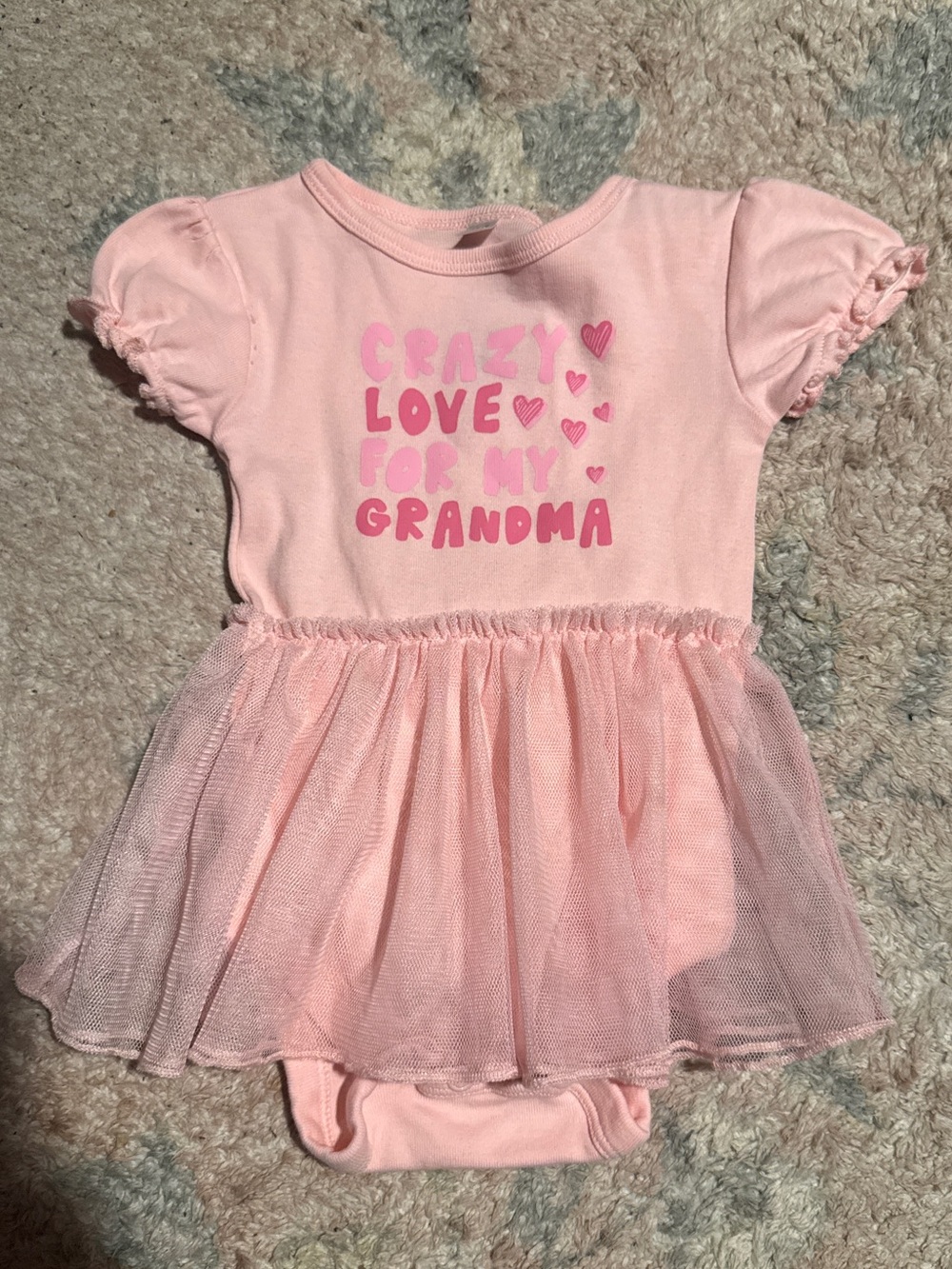 okie dokie Pink Tulle Tutu Onesie
